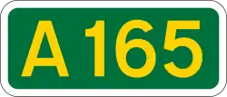 A165 road shield