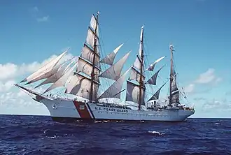 USCGC Eagle under sail