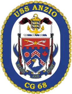 The ship's crest of the USS Anzio.