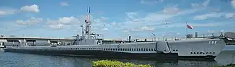 Bowfin moored at Pearl Harbor, where it is now a museum