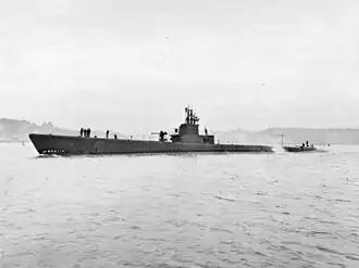 Jack (SS-259) underway off Mare Island California, 17 December ۱۹۴۳.