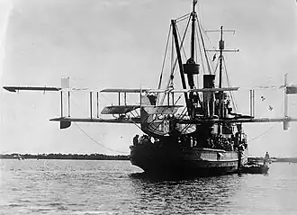 The ship in 1922 with aircraft