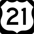 U.S. Route ۲۱ marker