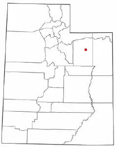 Location of Altamont, Utah