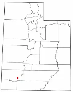 Location of Brian Head, Utah