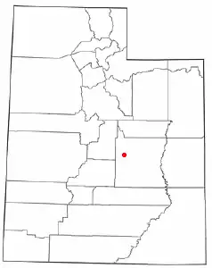 Location of Clawson, Utah