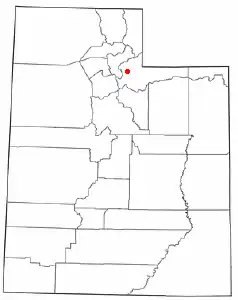 Location of Coalville, Utah