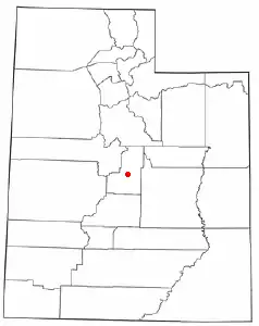 Location of Ephraim, Utah