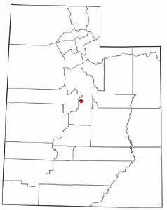 Location of Fountain Green, Utah