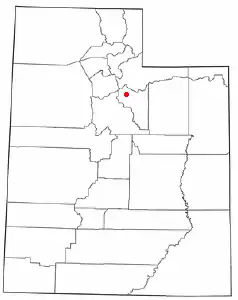 Location of Heber City, Utah