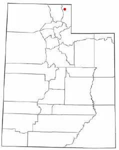 Location of Laketown, Utah
