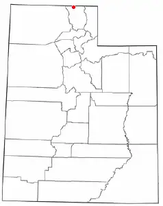 Location of Lewiston, Utah