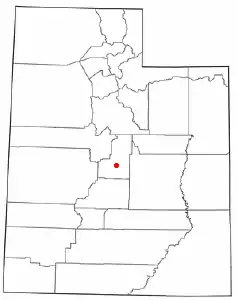 Location of Manti, Utah