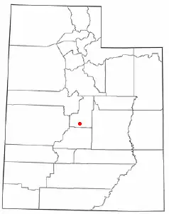 Location of Mayfield, Utah