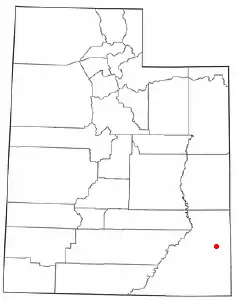 Location of Monticello, Utah