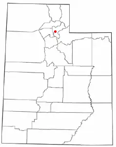 Location of Morgan, Utah
