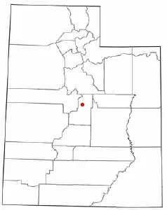 Location of Moroni, Utah