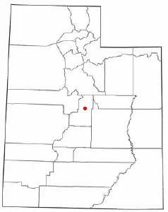 Location of Mount Pleasant, Utah