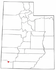 Location of New Harmony, Utah