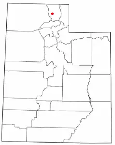 Location of Nibley, Utah