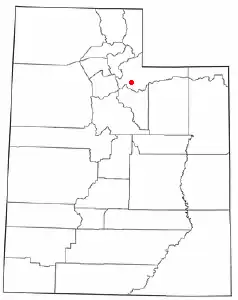 Location of Oakley, Utah