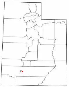 Location of Panguitch, Utah