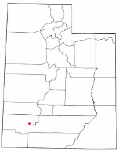 Location of Parowan, Utah