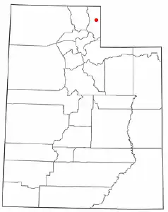 Location of Randolph, Utah