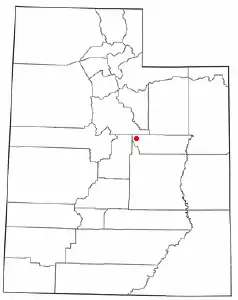 Location of Scofield, Utah