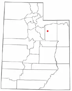 Location of Tabiona, Utah