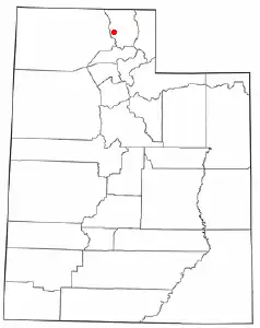 Location of Wellsville, Utah