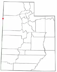 Location of Wendover, Utah