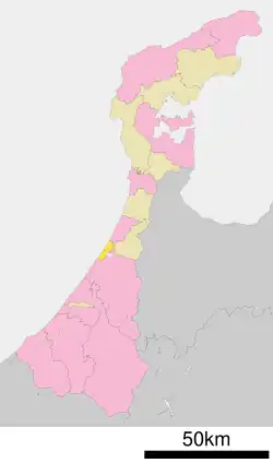 Location of Uchinada in استان ایشیکاوا