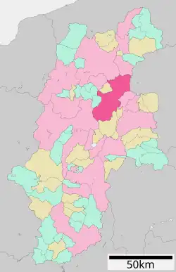 موقعیت Ueda در استان ناگانو
