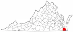 Location in the State of ویرجینیا