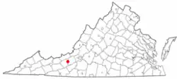 Location in the Commonwealth of ویرجینیا