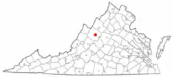 Location of Staunton, Virginia