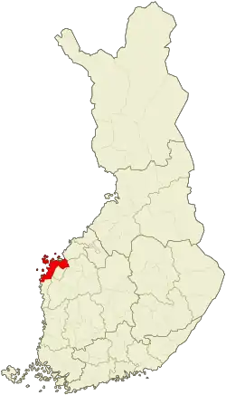 موقعیت ناحیه واسا
Vaasa sub-region