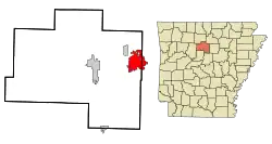 Location in Van Buren County and the state of آرکانزاس