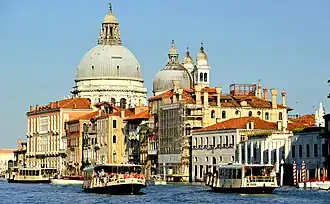 Three Venetian vaporetti headed for Burano