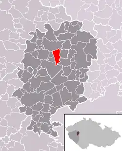 Location in Rokycany District