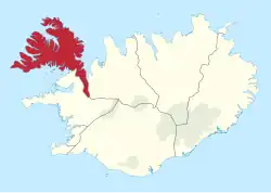 The Vestfirðir area