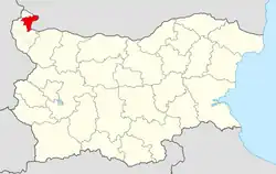 موقعیت شهرستان ویدین در نقشه