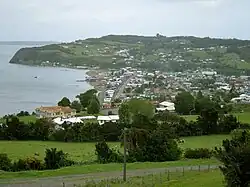 Panoramic view of Achao from Alto La Paloma lookout in 2011.