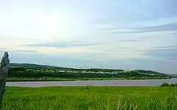 A view of the village from across the lake