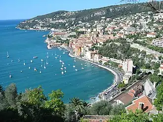 A view of the harbour at Villefranche-sur-Mer