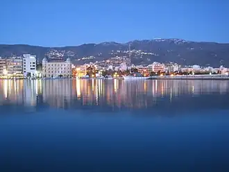 Volos seaside by night