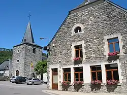 St. Lambert's church and the town hall