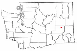 Location of Ritzville in Washington