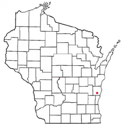 Location of Adell, Wisconsin